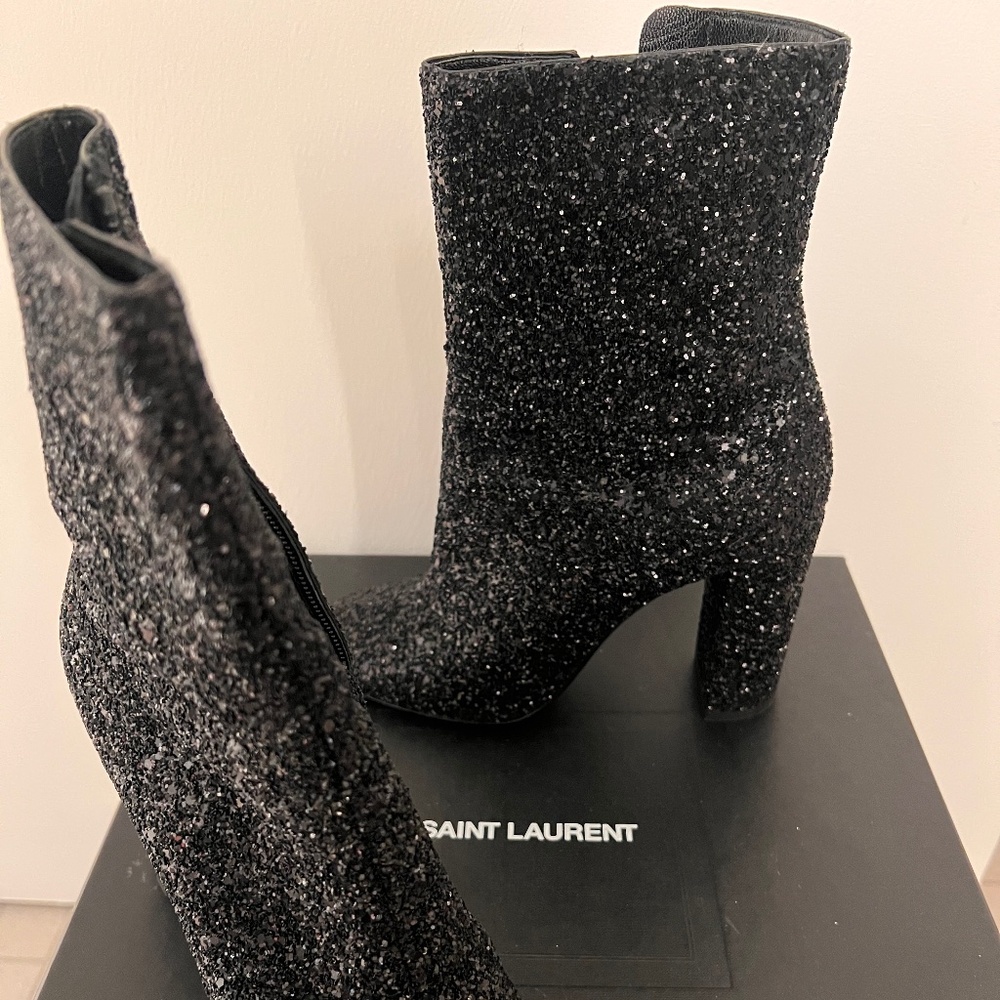 Saint Laurent Glitter Booties